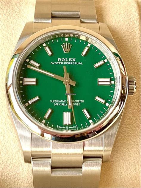 rolex green dial oyster perpetual|rolex oyster perpetual for sale.